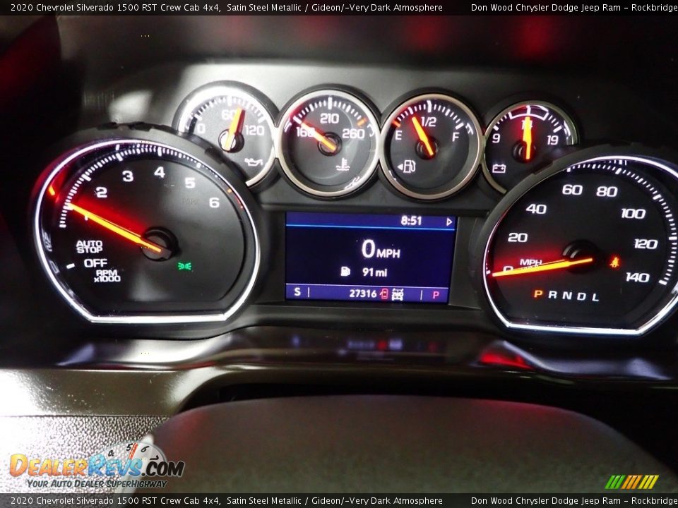 2020 Chevrolet Silverado 1500 RST Crew Cab 4x4 Satin Steel Metallic / Gideon/­Very Dark Atmosphere Photo #23