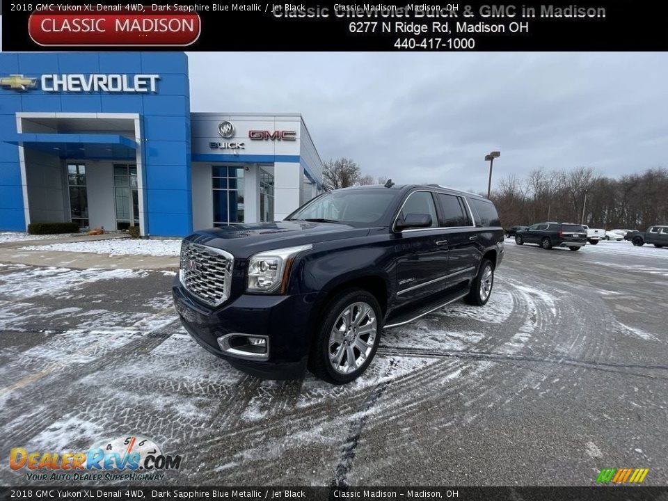 2018 GMC Yukon XL Denali 4WD Dark Sapphire Blue Metallic / Jet Black Photo #1