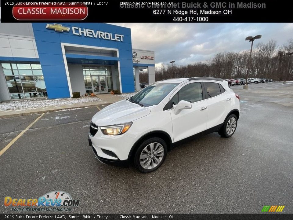 2019 Buick Encore Preferred AWD Summit White / Ebony Photo #1
