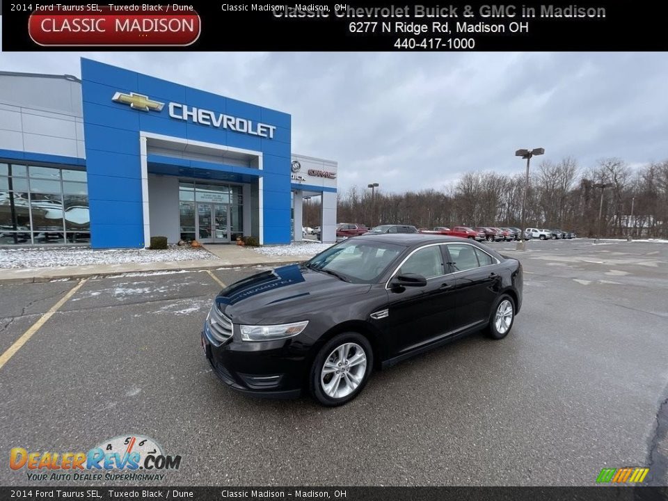 2014 Ford Taurus SEL Tuxedo Black / Dune Photo #1