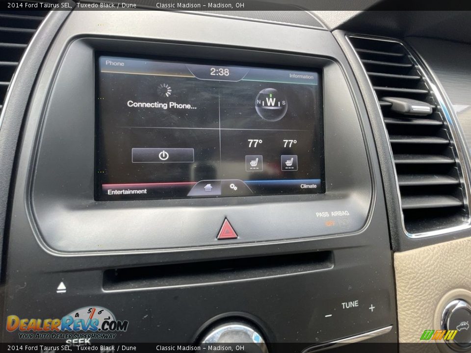 2014 Ford Taurus SEL Tuxedo Black / Dune Photo #11