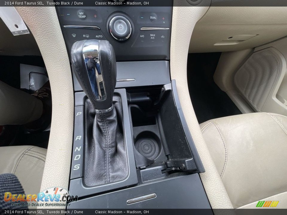 2014 Ford Taurus SEL Tuxedo Black / Dune Photo #14