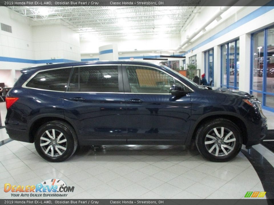 2019 Honda Pilot EX-L AWD Obsidian Blue Pearl / Gray Photo #4