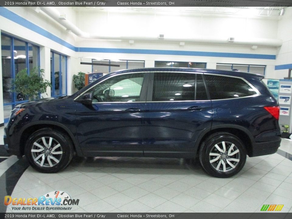 Obsidian Blue Pearl 2019 Honda Pilot EX-L AWD Photo #10