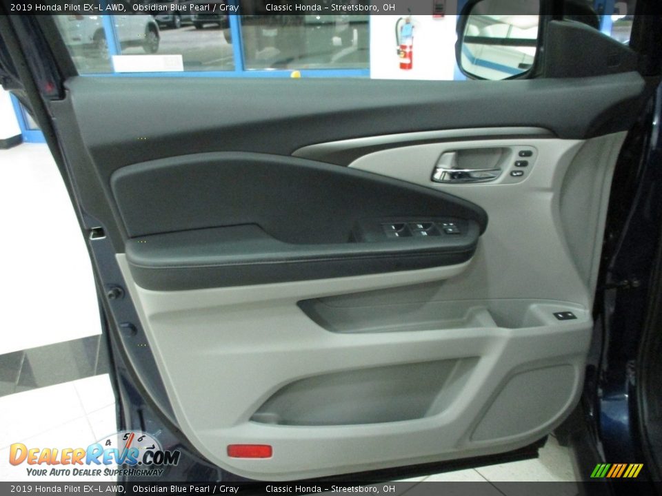 2019 Honda Pilot EX-L AWD Obsidian Blue Pearl / Gray Photo #28