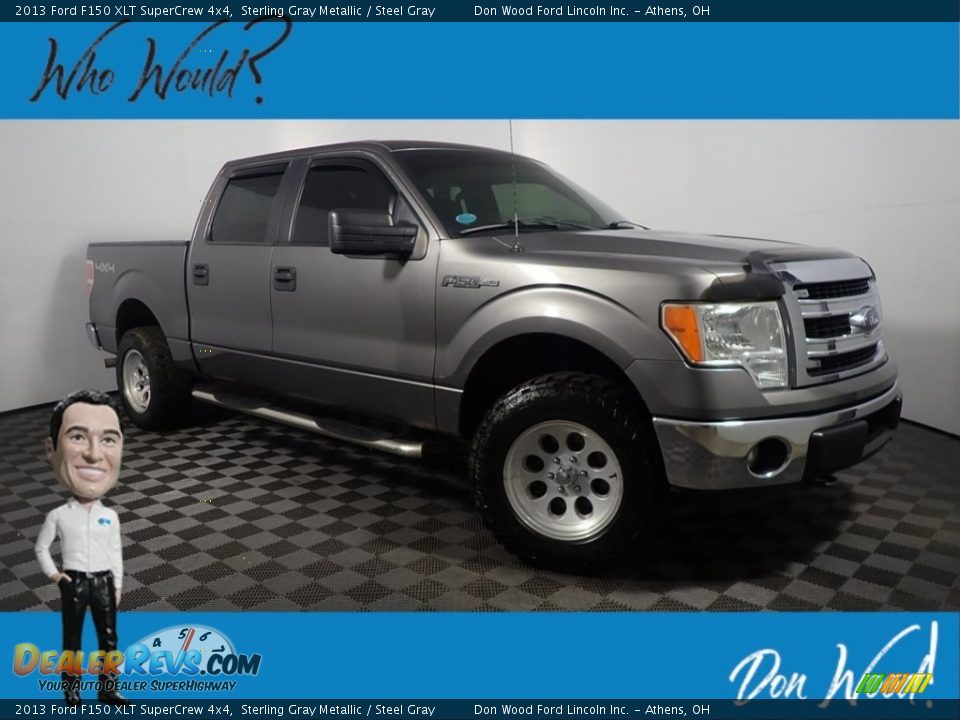 2013 Ford F150 XLT SuperCrew 4x4 Sterling Gray Metallic / Steel Gray Photo #1