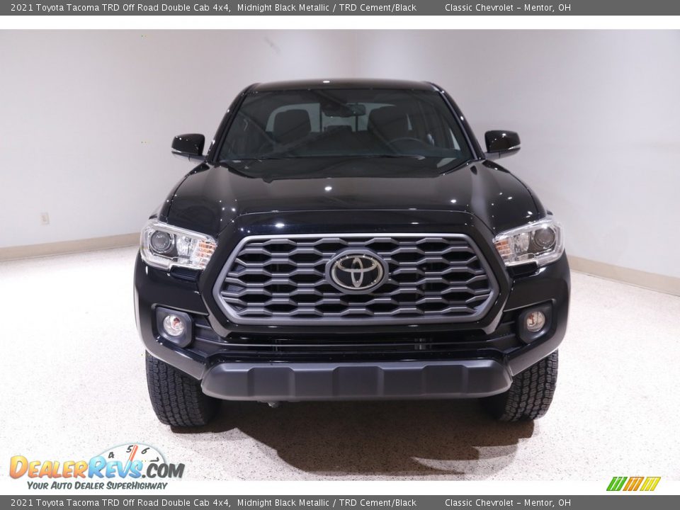 2021 Toyota Tacoma TRD Off Road Double Cab 4x4 Midnight Black Metallic / TRD Cement/Black Photo #2