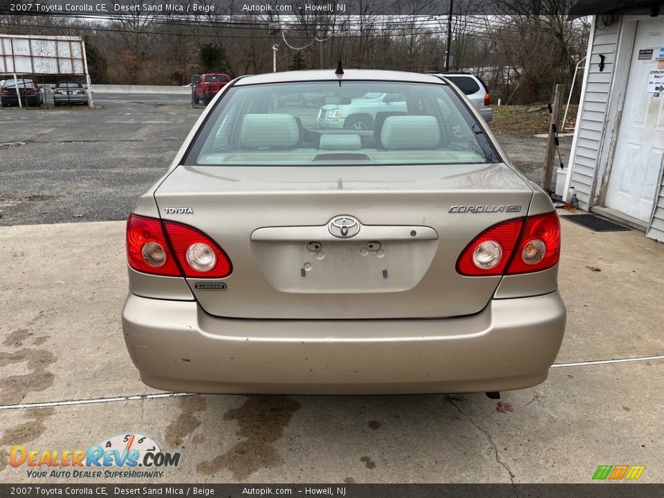 2007 Toyota Corolla CE Desert Sand Mica / Beige Photo #7