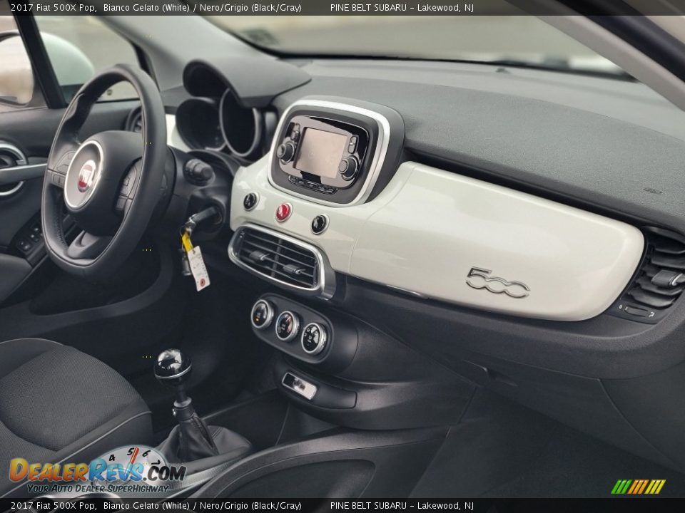 2017 Fiat 500X Pop Bianco Gelato (White) / Nero/Grigio (Black/Gray) Photo #23