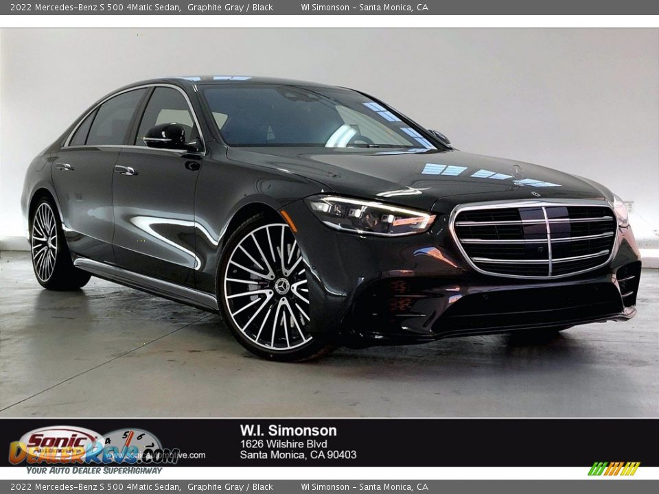 2022 Mercedes-Benz S 500 4Matic Sedan Graphite Gray / Black Photo #1