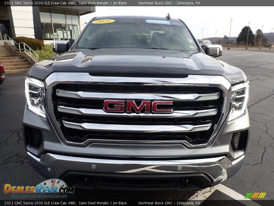 2021 GMC Sierra 1500 SLE Crew Cab 4WD Satin Steel Metallic / Jet Black Photo #3