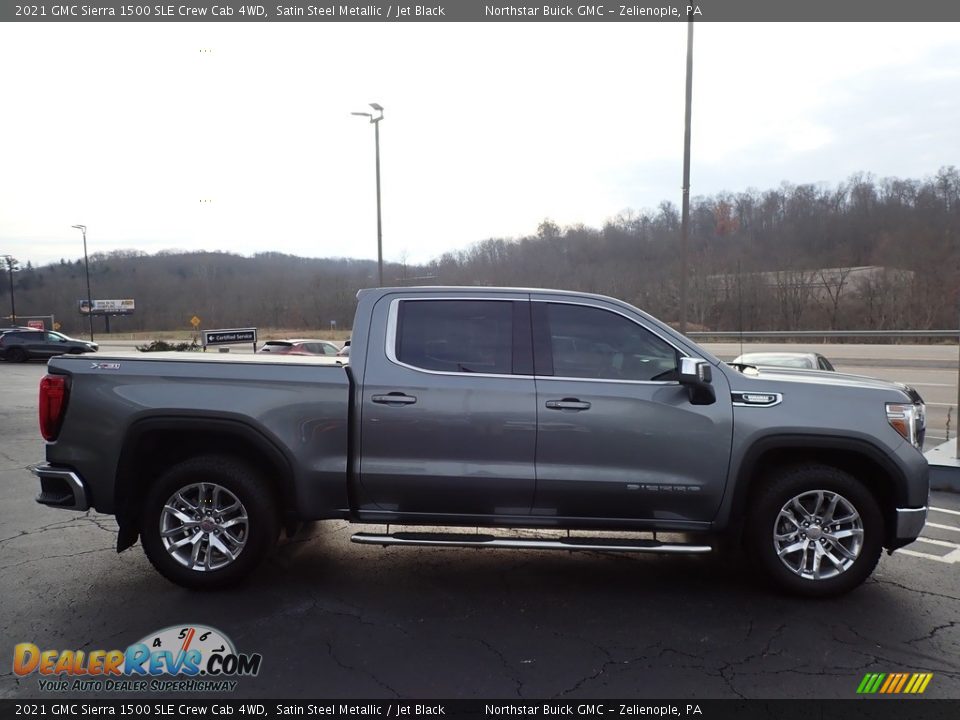 Satin Steel Metallic 2021 GMC Sierra 1500 SLE Crew Cab 4WD Photo #5