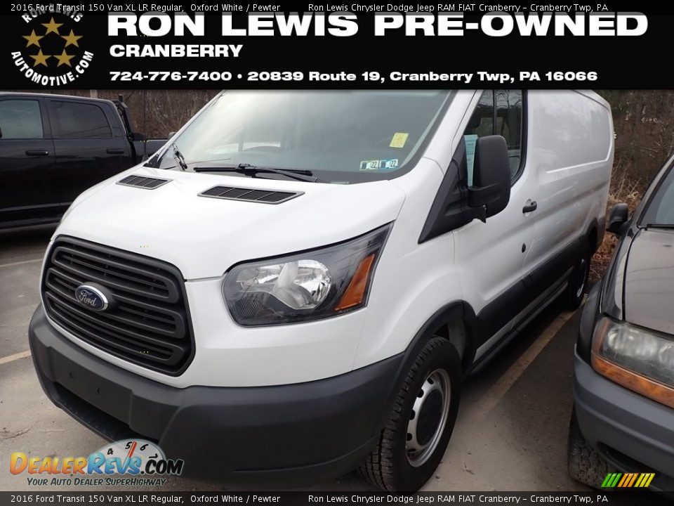 2016 Ford Transit 150 Van XL LR Regular Oxford White / Pewter Photo #1