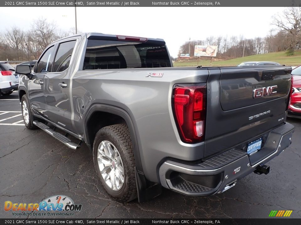 2021 GMC Sierra 1500 SLE Crew Cab 4WD Satin Steel Metallic / Jet Black Photo #11