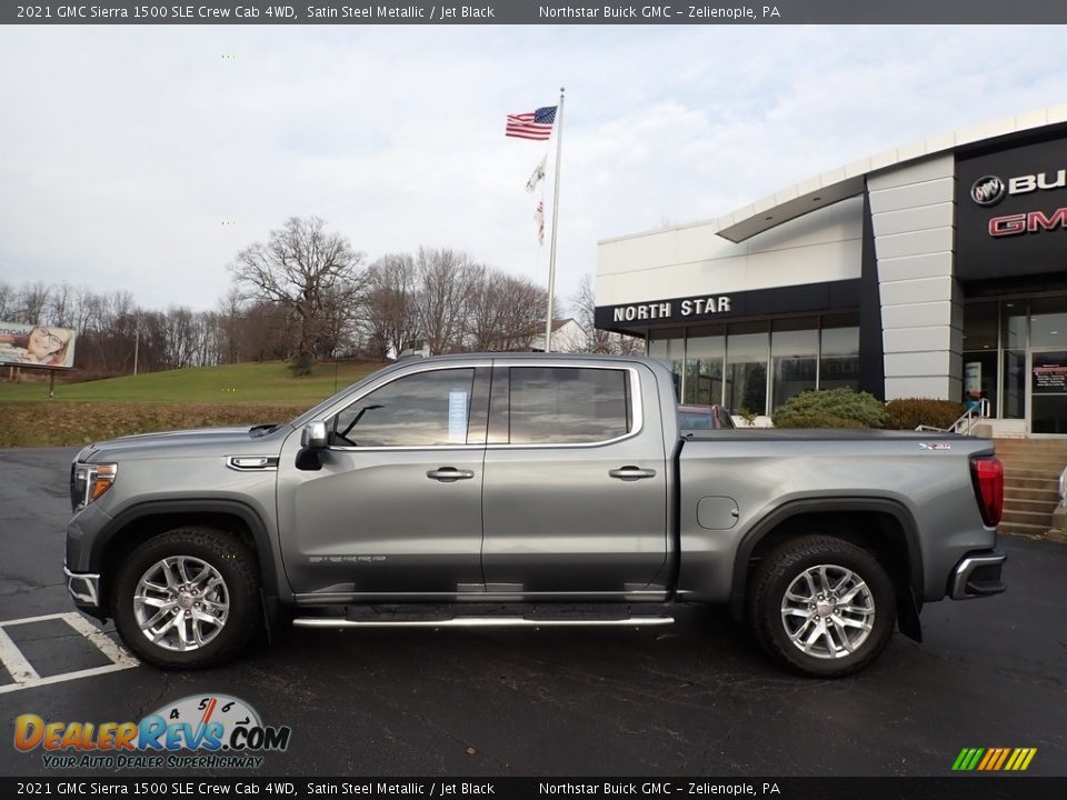 2021 GMC Sierra 1500 SLE Crew Cab 4WD Satin Steel Metallic / Jet Black Photo #12