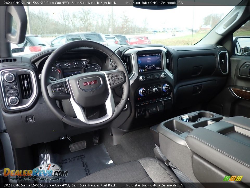 Jet Black Interior - 2021 GMC Sierra 1500 SLE Crew Cab 4WD Photo #18