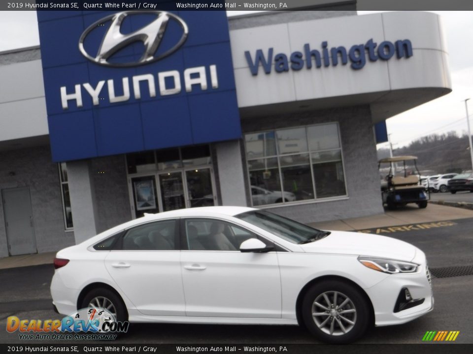 2019 Hyundai Sonata SE Quartz White Pearl / Gray Photo #2