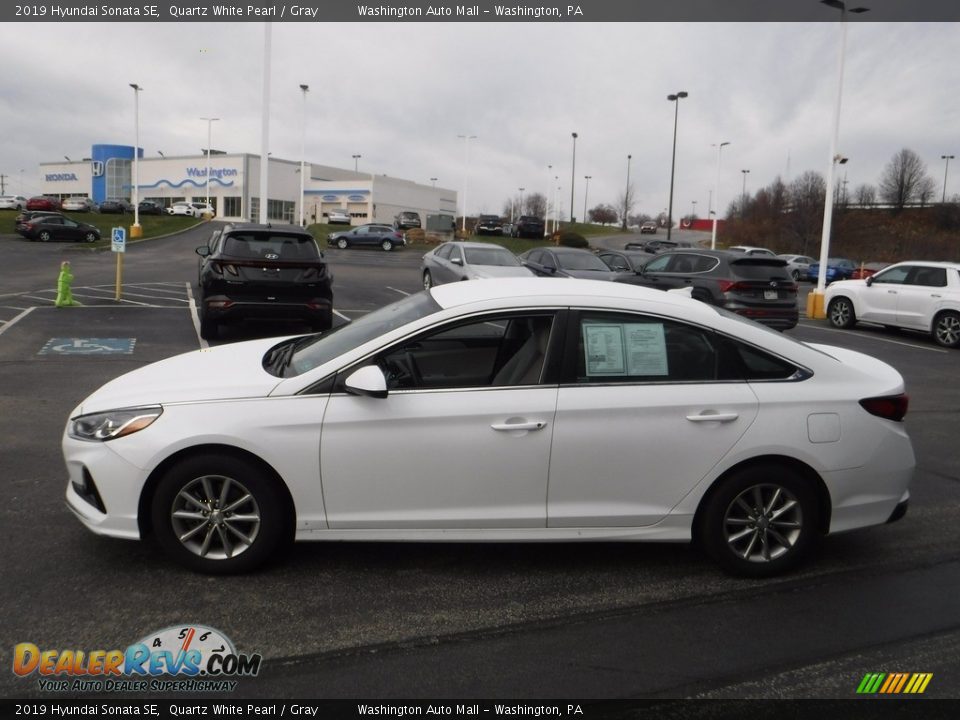 2019 Hyundai Sonata SE Quartz White Pearl / Gray Photo #5