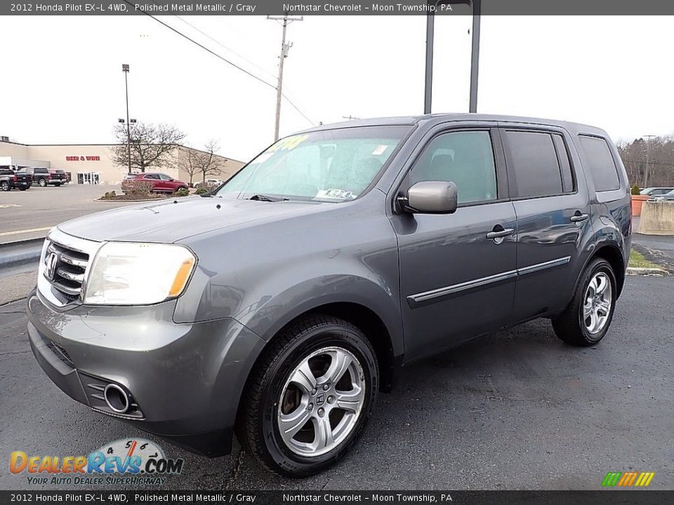 2012 Honda Pilot EX-L 4WD Polished Metal Metallic / Gray Photo #1