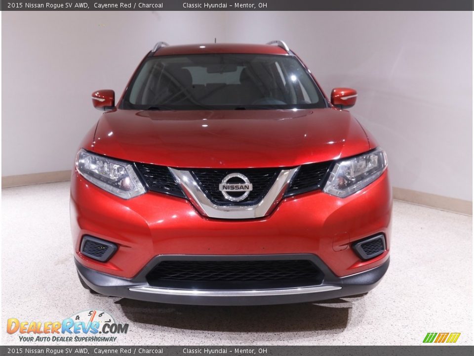 2015 Nissan Rogue SV AWD Cayenne Red / Charcoal Photo #2
