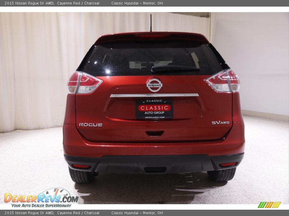 2015 Nissan Rogue SV AWD Cayenne Red / Charcoal Photo #17