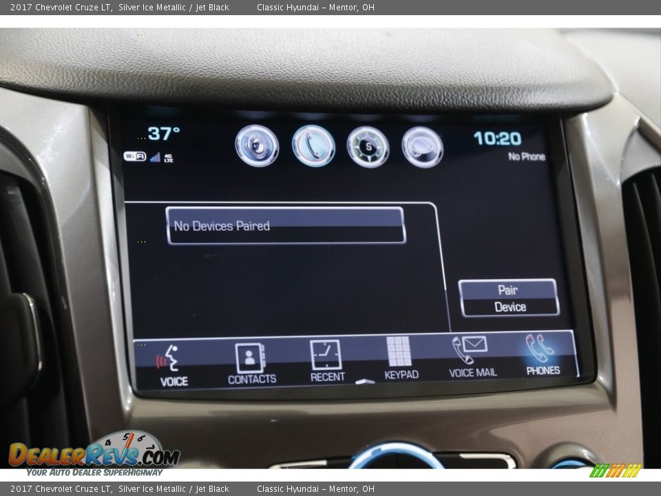 2017 Chevrolet Cruze LT Silver Ice Metallic / Jet Black Photo #10