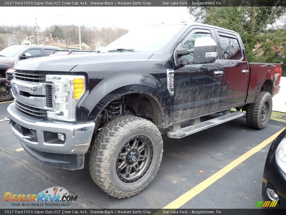 2017 Ford F350 Super Duty XLT Crew Cab 4x4 Shadow Black / Medium Earth Gray Photo #1