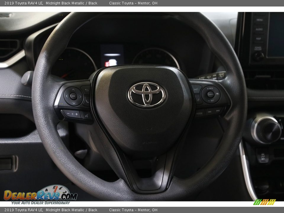 2019 Toyota RAV4 LE Midnight Black Metallic / Black Photo #7