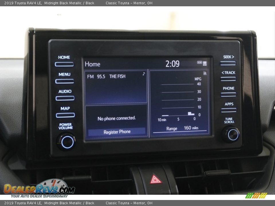 2019 Toyota RAV4 LE Midnight Black Metallic / Black Photo #10