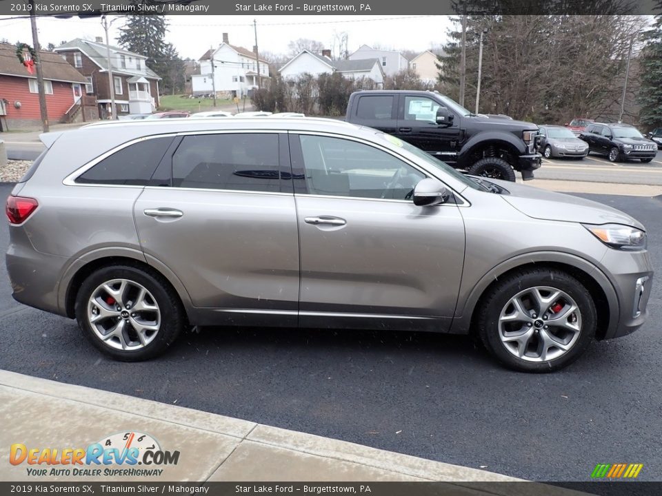 2019 Kia Sorento SX Titanium Silver / Mahogany Photo #7