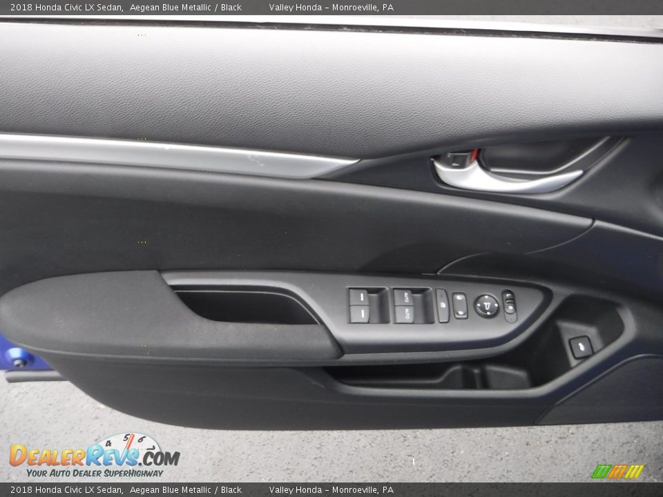 2018 Honda Civic LX Sedan Aegean Blue Metallic / Black Photo #9