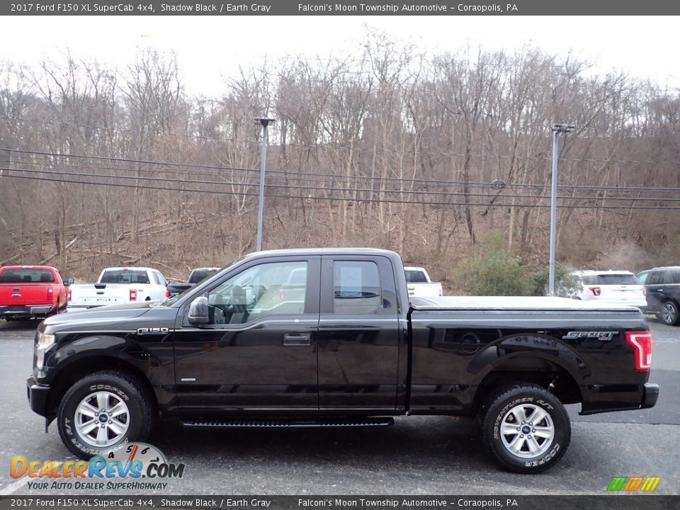 2017 Ford F150 XL SuperCab 4x4 Shadow Black / Earth Gray Photo #5