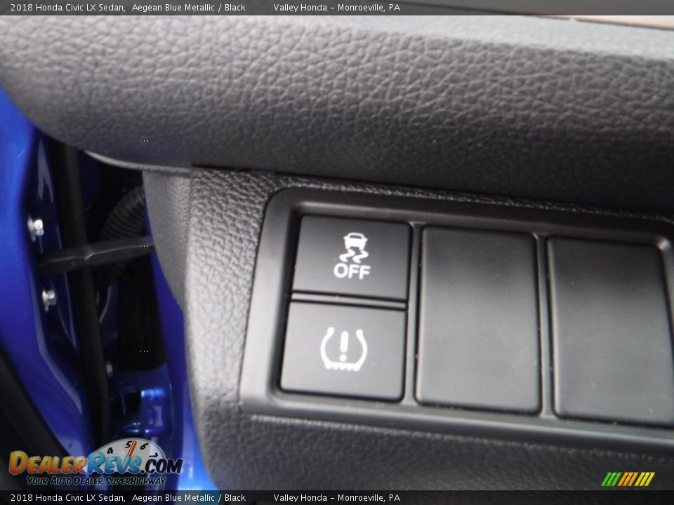 2018 Honda Civic LX Sedan Aegean Blue Metallic / Black Photo #10