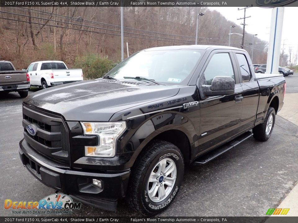 2017 Ford F150 XL SuperCab 4x4 Shadow Black / Earth Gray Photo #6