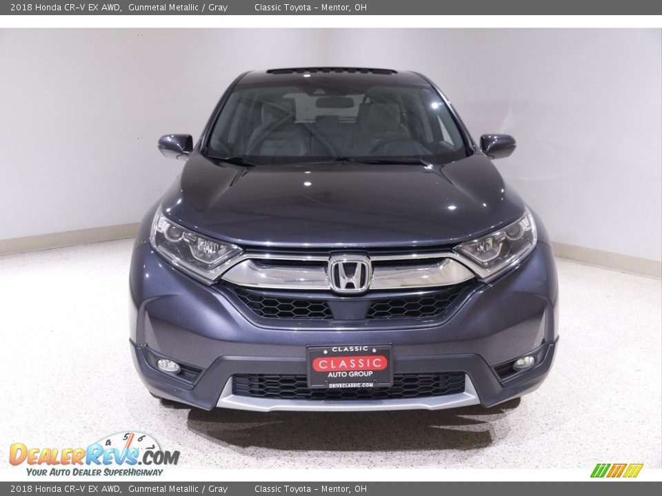 2018 Honda CR-V EX AWD Gunmetal Metallic / Gray Photo #2