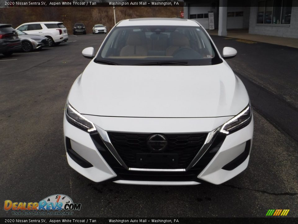 2020 Nissan Sentra SV Aspen White Tricoat / Tan Photo #5