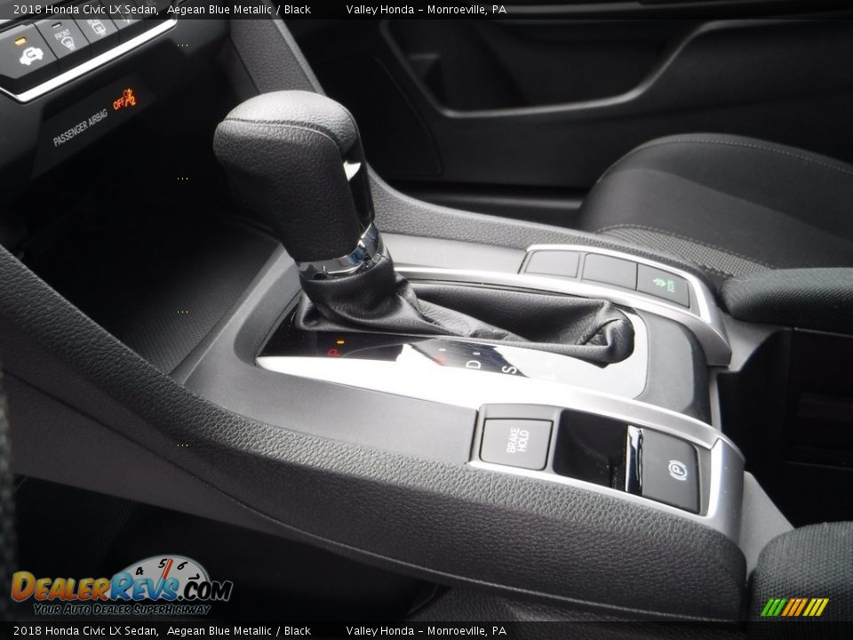 2018 Honda Civic LX Sedan Aegean Blue Metallic / Black Photo #11