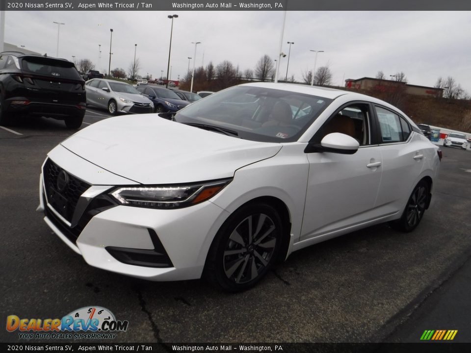 2020 Nissan Sentra SV Aspen White Tricoat / Tan Photo #6