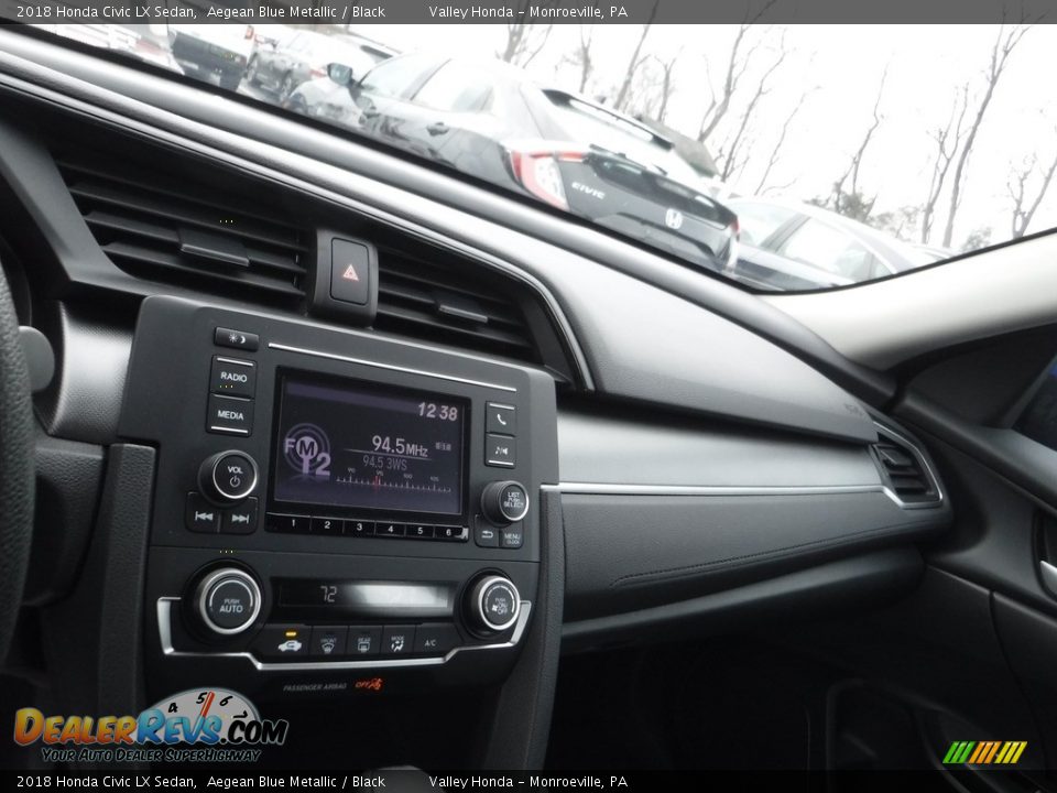 2018 Honda Civic LX Sedan Aegean Blue Metallic / Black Photo #12