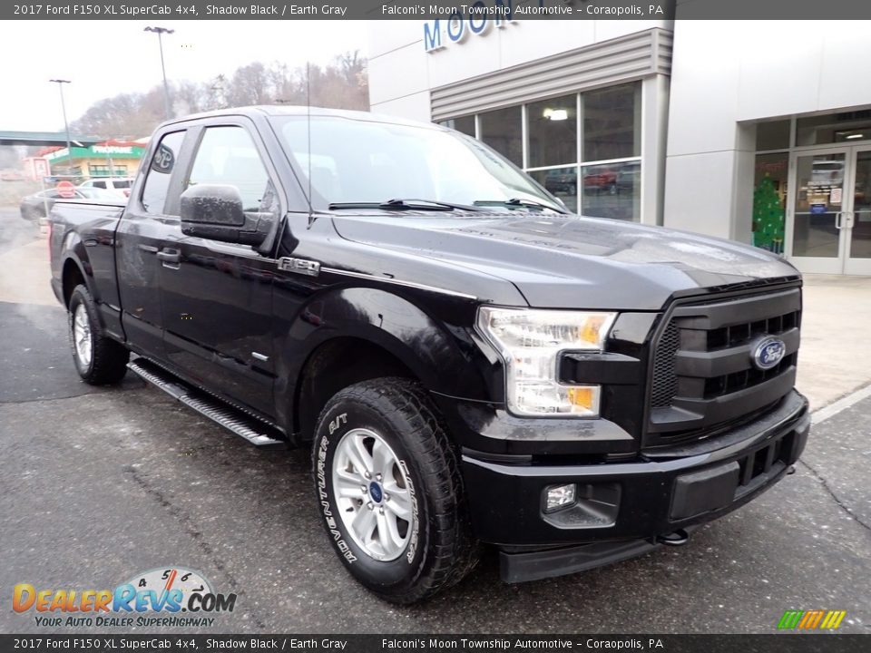 2017 Ford F150 XL SuperCab 4x4 Shadow Black / Earth Gray Photo #8