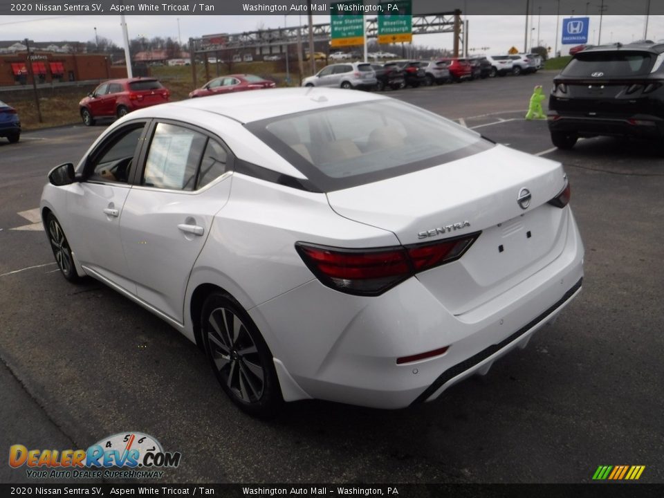 2020 Nissan Sentra SV Aspen White Tricoat / Tan Photo #8