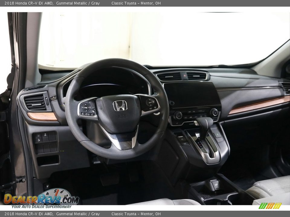 2018 Honda CR-V EX AWD Gunmetal Metallic / Gray Photo #6