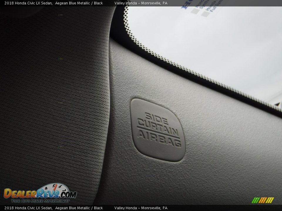 2018 Honda Civic LX Sedan Aegean Blue Metallic / Black Photo #14