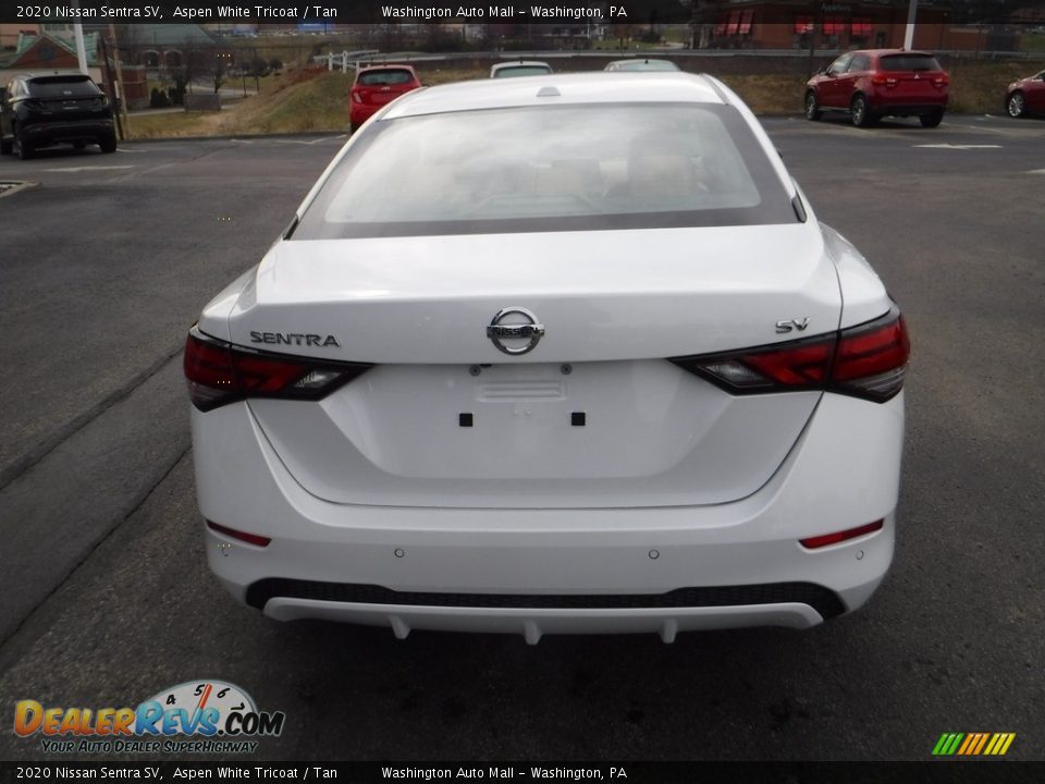 2020 Nissan Sentra SV Aspen White Tricoat / Tan Photo #9