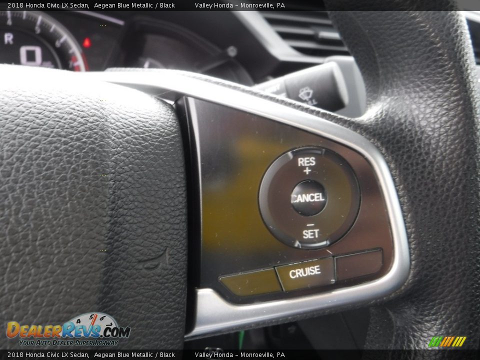 2018 Honda Civic LX Sedan Aegean Blue Metallic / Black Photo #17