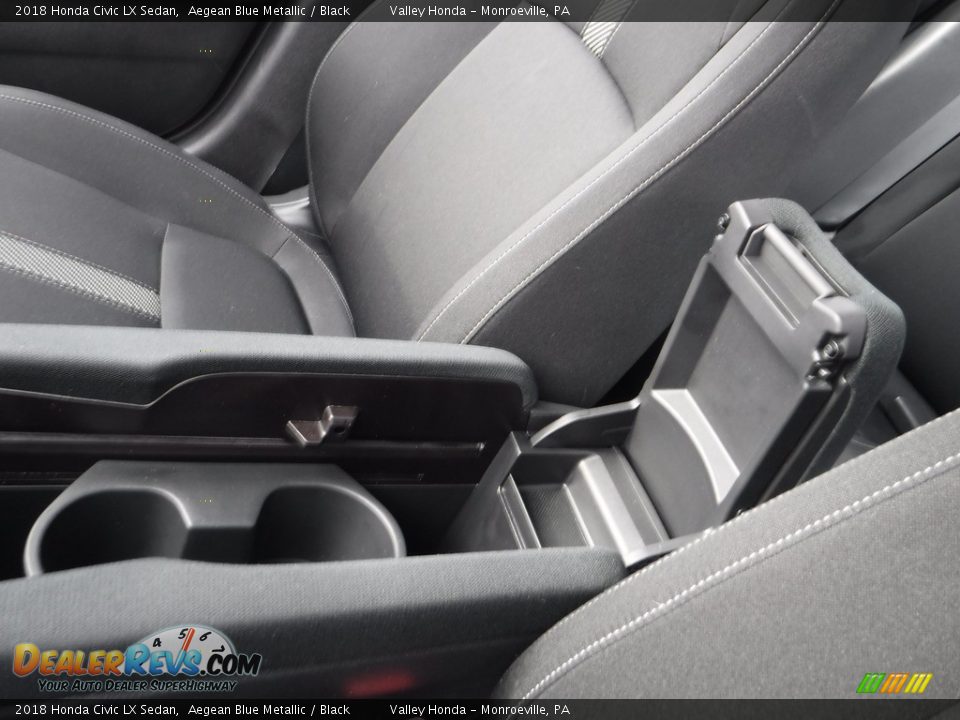 2018 Honda Civic LX Sedan Aegean Blue Metallic / Black Photo #18