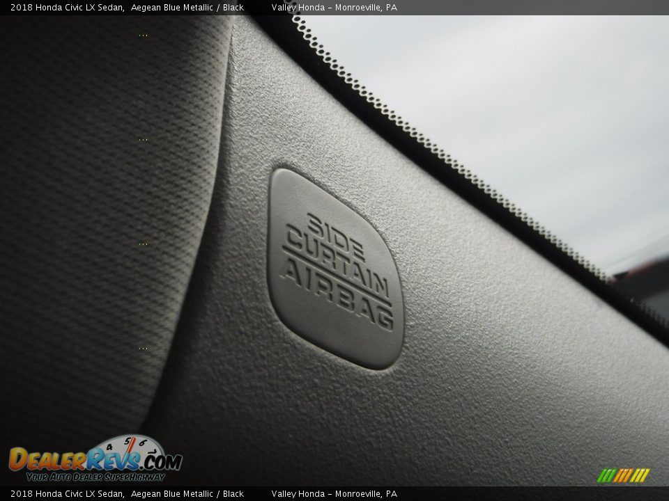 2018 Honda Civic LX Sedan Aegean Blue Metallic / Black Photo #21