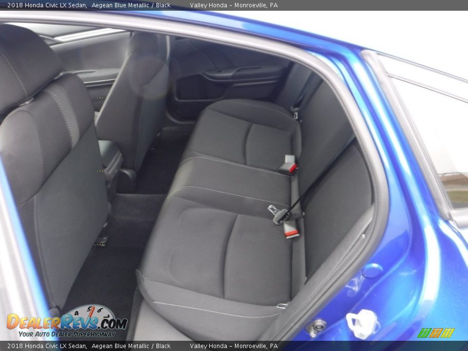 2018 Honda Civic LX Sedan Aegean Blue Metallic / Black Photo #22