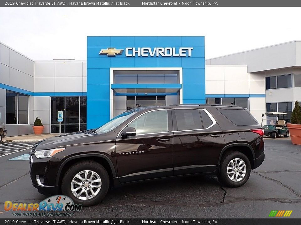 2019 Chevrolet Traverse LT AWD Havana Brown Metallic / Jet Black Photo #1