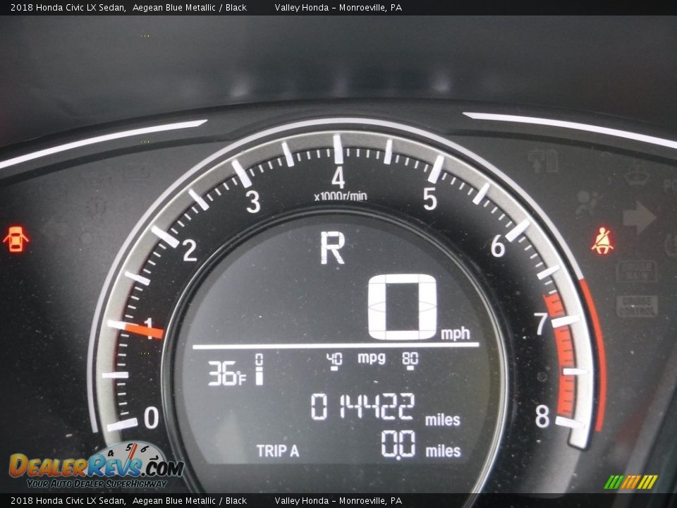 2018 Honda Civic LX Sedan Aegean Blue Metallic / Black Photo #28